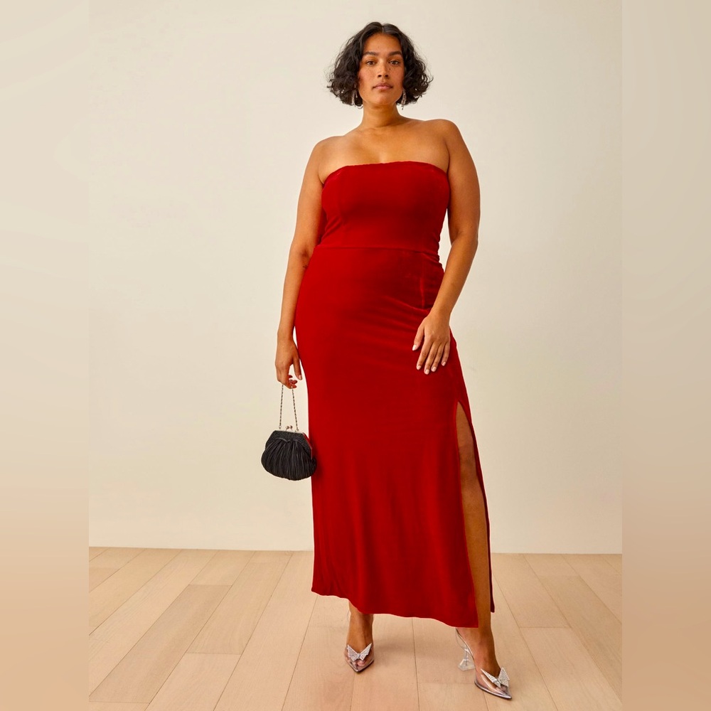 Reformation Beacon Velvet Dress